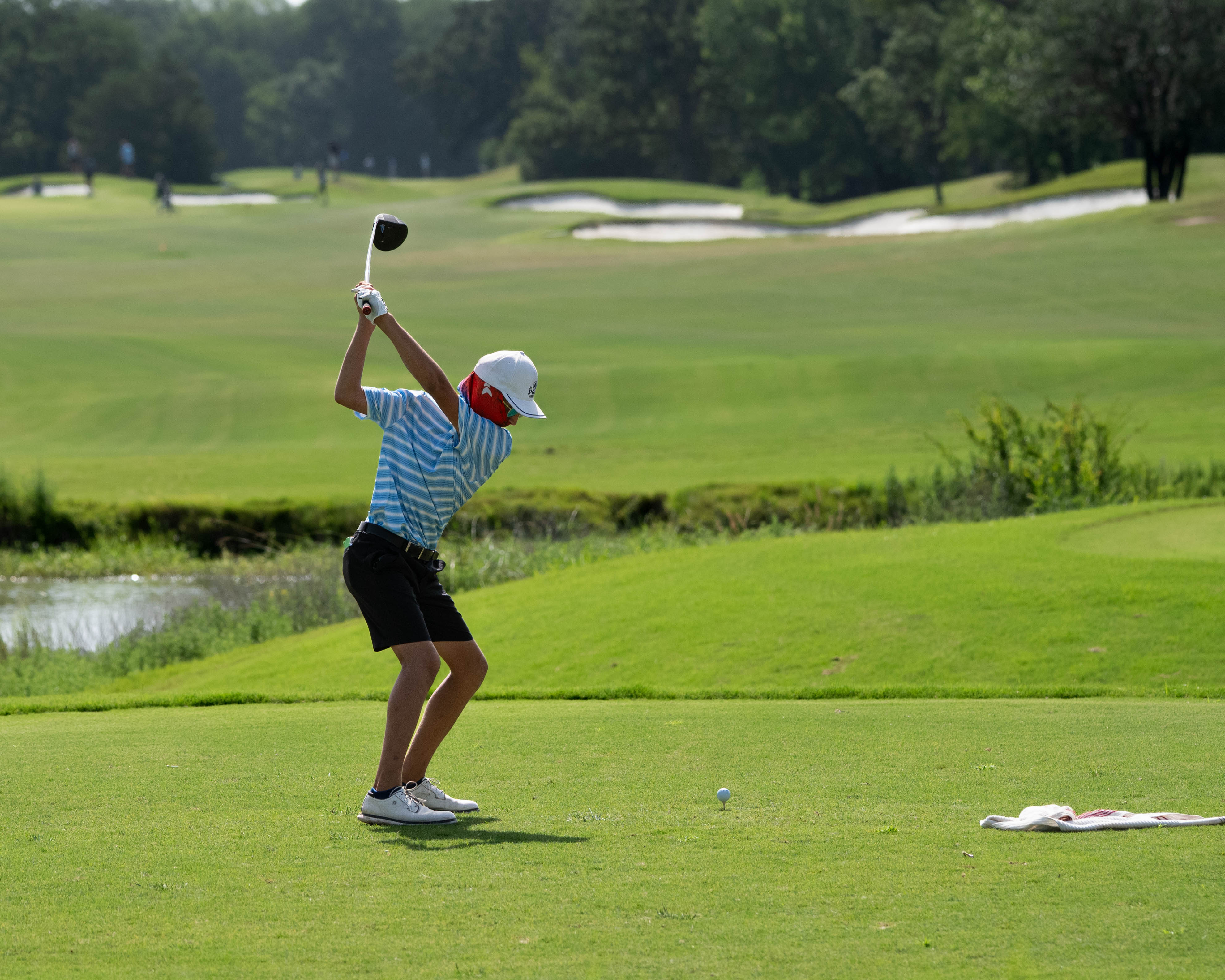 Pearson playing golf